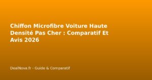 Chiffon Microfibre Voiture Haute Densité Pas Cher : Comparatif Et…