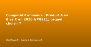 Comparatif animaux : Produit A vs B vs C en 2026 - Lequel choisir ?