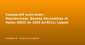 Comparatif auto-moto : Désodorisant, Bandes Décoratives et Valise OBD2…