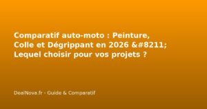 Comparatif auto-moto : Peinture, Colle et Dégrippant en 2026 - Lequel …