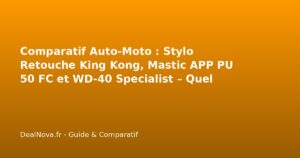Comparatif Auto-Moto : Stylo Retouche King Kong, Mastic APP PU 50 FC e…