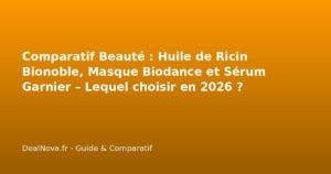 Comparatif Beauté : Huile de Ricin Bionoble, Masque Biodance et Sérum …
