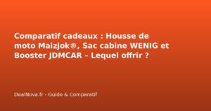 Comparatif cadeaux : Housse de moto Maizjok®, Sac cabine WENIG et Boos…