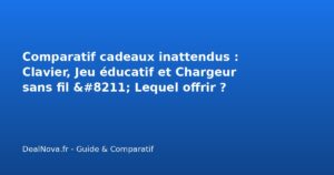 Comparatif cadeaux inattendus : Clavier, Jeu éducatif et Chargeur sans…