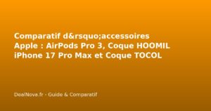 Comparatif d'accessoires Apple : AirPods Pro 3, Coque HOOMIL iPhone 17…
