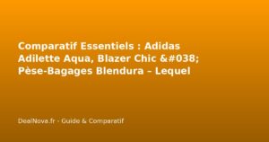 Comparatif Essentiels : Adidas Adilette Aqua, Blazer Chic & Pèse-Bagag…