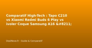 Comparatif High-Tech : Tapo C210 vs Xiaomi Redmi Buds 6 Play vs ivoler…
