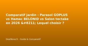 Comparatif jardin : Parasol GOPLUS vs Hamac BELONID vs Salon tectake e…