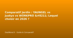 Comparatif Jardin : YAUNGEL vs Juskys vs WORKPRO - Lequel choisir en 2…