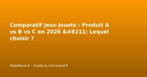 Comparatif jeux-jouets : Produit A vs B vs C en 2026 - Lequel choisir …
