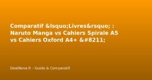 Comparatif 'Livres' : Naruto Manga vs Cahiers Spirale A5 vs Cahiers Ox…