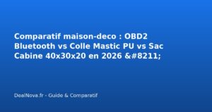 Comparatif maison-deco : OBD2 Bluetooth vs Colle Mastic PU vs Sac Cabi…