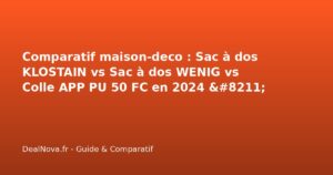 Comparatif maison-deco : Sac à dos KLOSTAIN vs Sac à dos WENIG vs Coll…