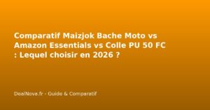 Comparatif Maizjok Bache Moto vs Amazon Essentials vs Colle PU 50 FC :…