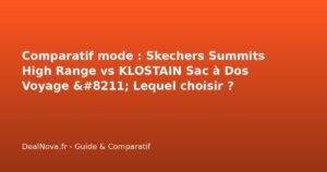 Comparatif mode : Skechers Summits High Range vs KLOSTAIN Sac à Dos Vo…