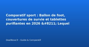 Comparatif sport : Ballon de foot, couvertures de survie et tablettes …