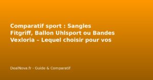 Comparatif sport : Sangles Fitgriff, Ballon Uhlsport ou Bandes Vexlori…