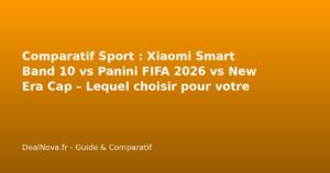 Comparatif Sport : Xiaomi Smart Band 10 vs Panini FIFA 2026 vs New Era…