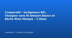 Comparatif : Surligneurs BIC, Chargeur sans fil Amazon Basics et Bâche…
