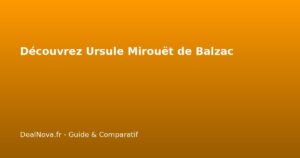 Découvrez Ursule Mirouët de Balzac