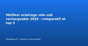 Meilleur eclairage velo usb rechargeable 2026 : comparatif et top 5