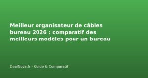 Meilleur organisateur de câbles bureau 2026 : comparatif des meilleurs modèles pour un bureau propre