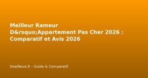 Meilleur Rameur D&rsquo;Appartement Pas Cher 2026 : Comparatif et Avis…